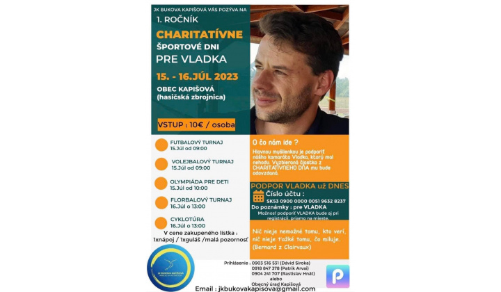 Charitatívne športové dní pre Vladka
