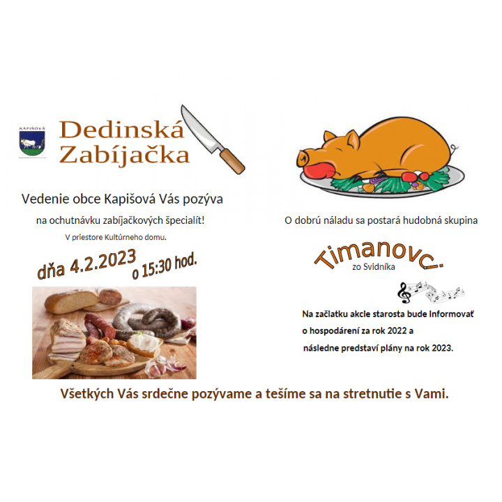 Dedinská zabíjačka 4. 2. 2023