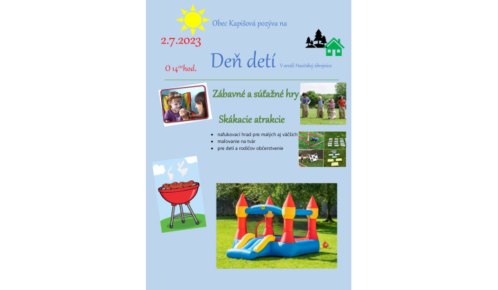 Deň detí 2.7.2023 a pálenie Jánskej vatry