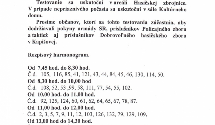 Celoplošné testovanie na COVID-19