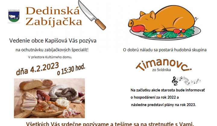 Aktuality / Dedinská zabíjačka 4. 2. 2023