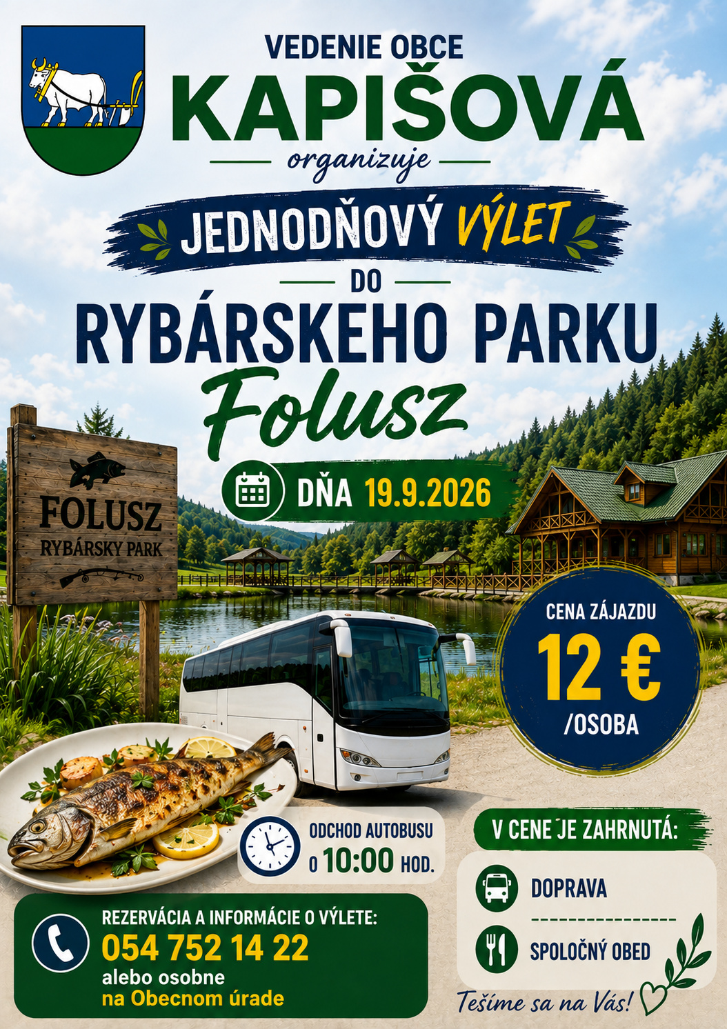 Výlet do rybárskeho parku Folusz 19.9.2026