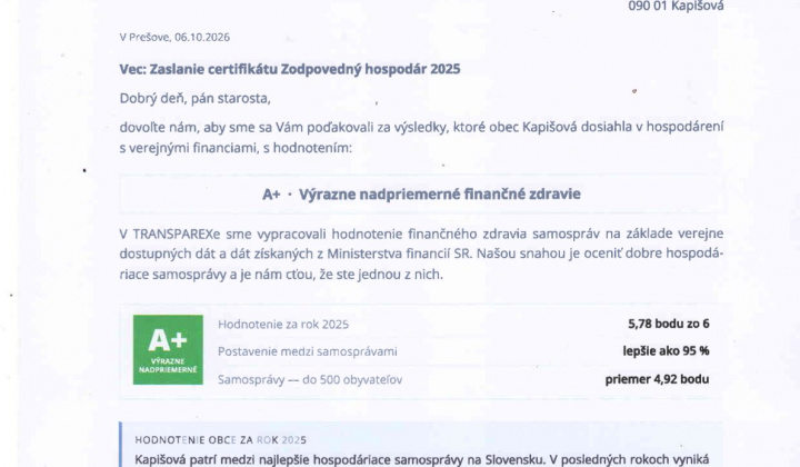 Aktuality / Zodpovedný hospodár 2026 - foto