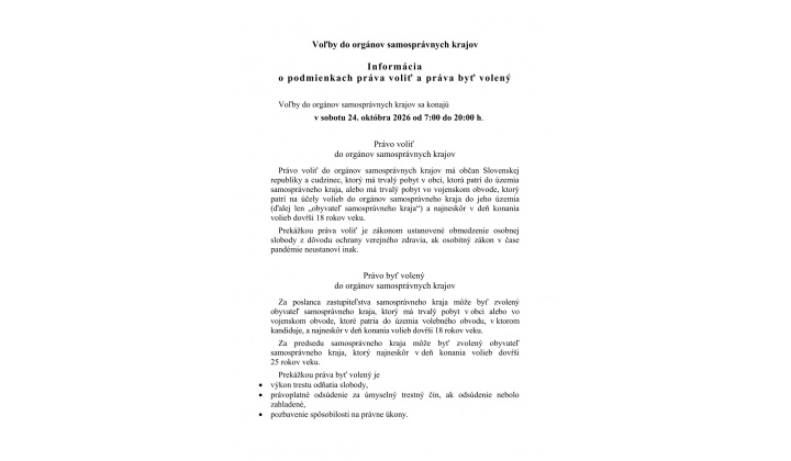 Voľby do orgánov samosprávnych krajov