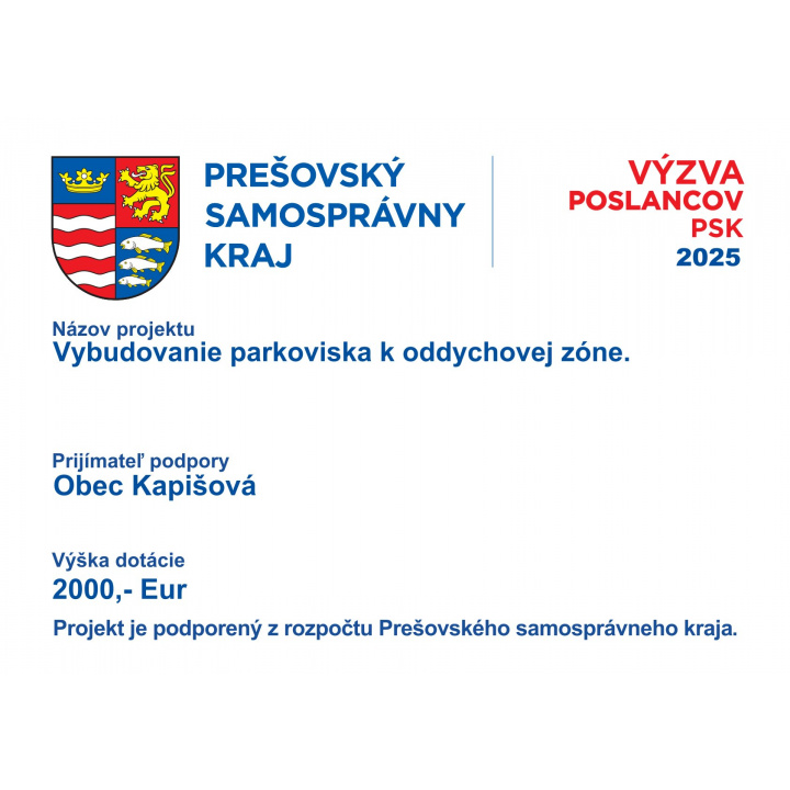 ''Projekt je podporený z rozpočtu Prešovského samosprávneho kraja''