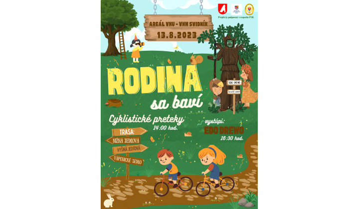 RODINA SA BAVÍ - cyklistické preteky 13.8.2023