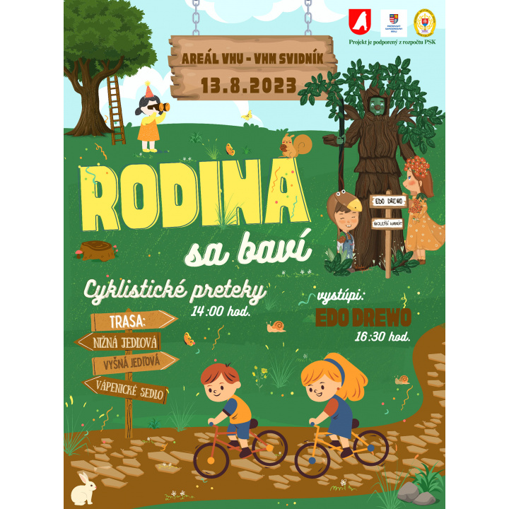RODINA SA BAVÍ - cyklistické preteky 13.8.2023